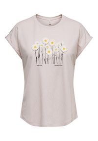 only - ONLY T-Shirt Jany 15372108 Różowy jasny Regular Fit. Kolor: różowy. Materiał: syntetyk #1