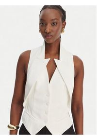 Elisabetta Franchi Kamizelka GL-003-61E2-V290 Biały Regular Fit. Kolor: biały. Materiał: syntetyk #4
