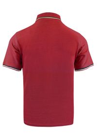 Męska, Bawełniana Koszulka Polo - Pako Jeans - Czerwona. Okazja: na co dzień. Typ kołnierza: polo. Kolor: czerwony. Materiał: bawełna. Styl: casual #5