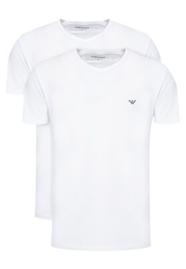 Emporio Armani Underwear Komplet 2 t-shirtów EM000392 AF14132 M0082 Biały Regular Fit. Kolor: biały. Materiał: bawełna