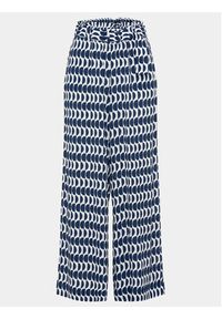 Olsen Spodnie materiałowe 14002153 Granatowy Relaxed Fit. Kolor: niebieski. Materiał: wiskoza