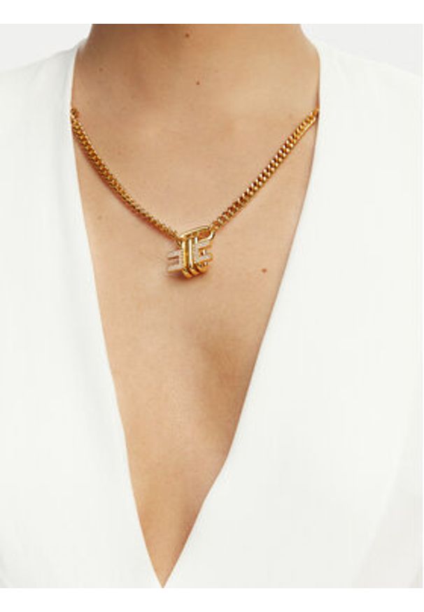 Elisabetta Franchi Body CB-007-62E2-V420 Biały Regular Fit. Kolor: biały. Materiał: wiskoza