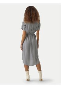 Vero Moda Sukienka koszulowa Bumpy 10279684 Szary Regular Fit. Kolor: szary. Materiał: wiskoza. Typ sukienki: koszulowe