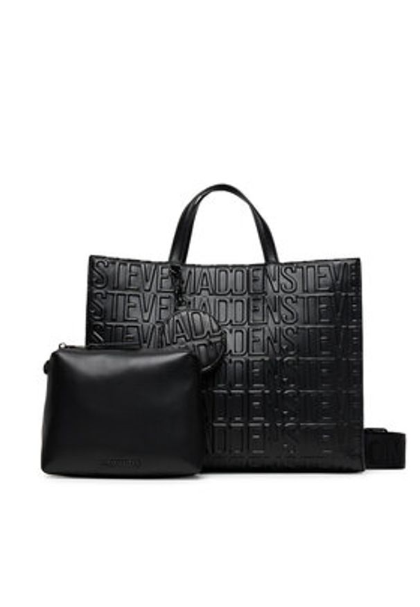 Steve Madden Torebka Bphantom SM13002233 Czarny. Kolor: czarny. Materiał: skórzane