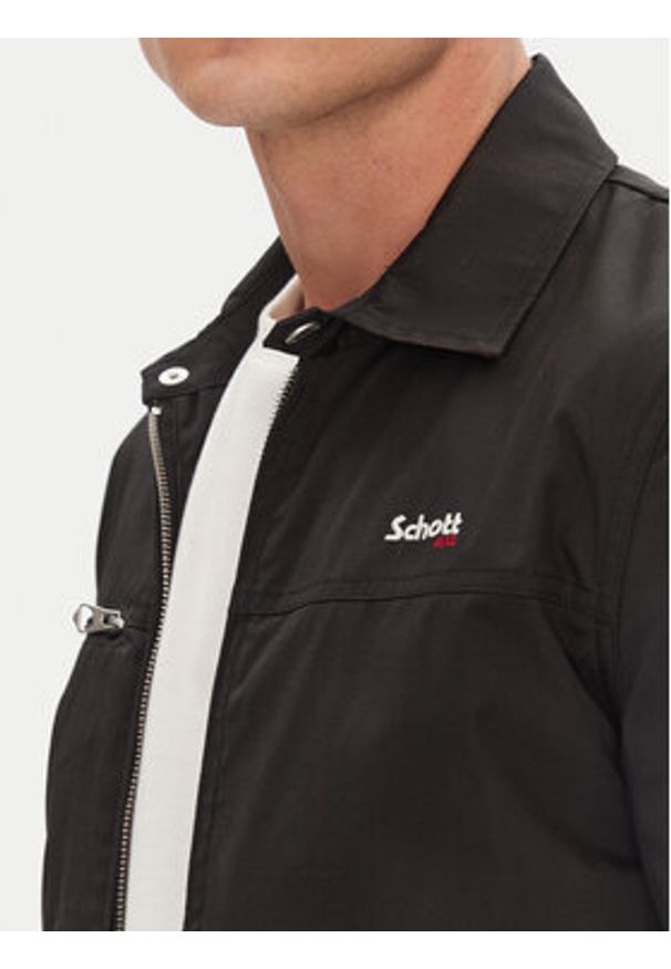 Schott NYC Kurtka przejściowa CADAMS Czarny Regular Fit. Kolor: czarny. Materiał: syntetyk, bawełna