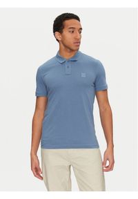 BOSS Polo Passenger 50507803 Niebieski Slim Fit. Typ kołnierza: polo. Kolor: niebieski. Materiał: bawełna #1