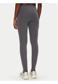 Under Armour Legginsy Rival 1386482 Szary Slim Fit. Kolor: szary. Materiał: syntetyk, bawełna
