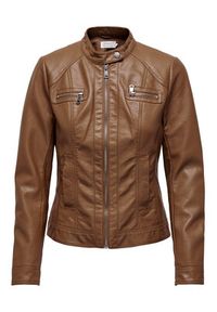 only - ONLY Kurtka z imitacji skóry Bandit 15081400 Brązowy Regular Fit. Kolor: brązowy. Materiał: skóra, wiskoza #6