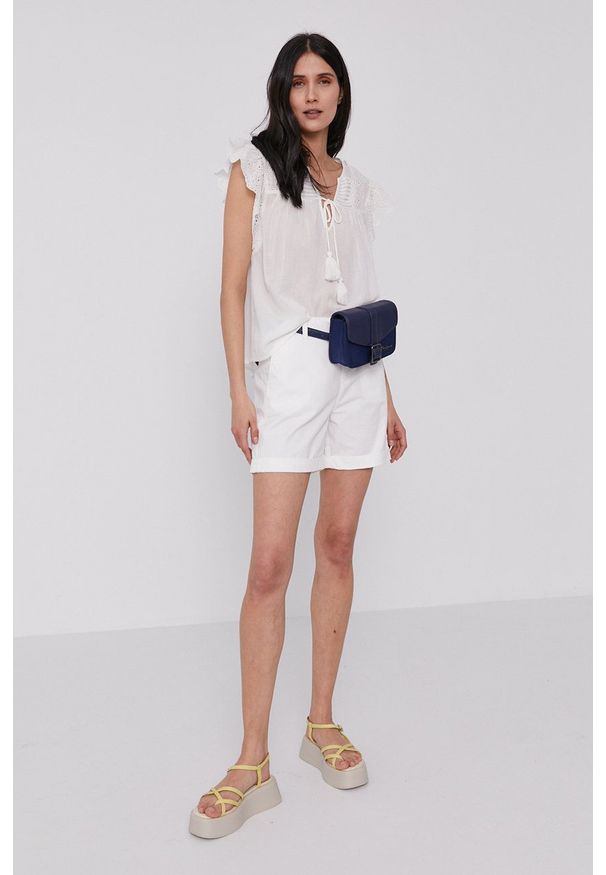 Pepe Jeans - Szorty. Okazja: na co dzień. Kolor: biały. Styl: casual