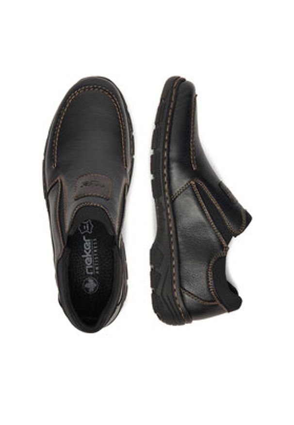 Rieker Półbuty 19961-03 Czarny. Kolor: czarny. Materiał: syntetyk, materiał