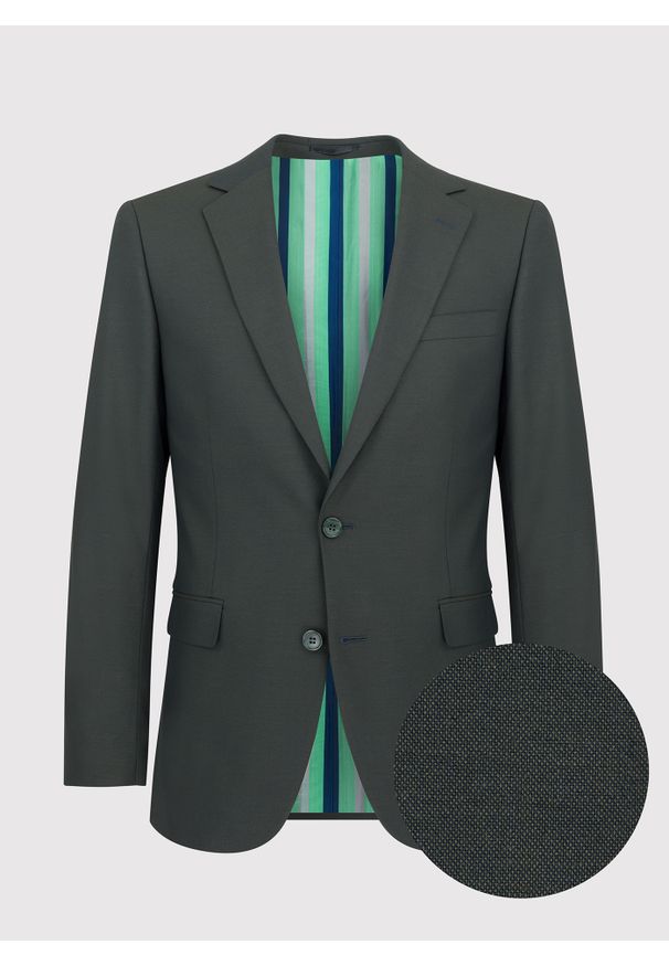 Pako Lorente - PAKO LORENTE – Zielona marynarka garniturowa P22SF-3G-022-Z-S. Kolor: zielony. Materiał: poliester, elastan, wiskoza