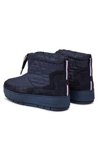 TOMMY HILFIGER - Tommy Hilfiger Śniegowce Tommy Monogram Snowboot FW0FW07637 Niebieski. Kolor: niebieski. Materiał: skóra, zamsz #5