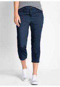 bonprix - Dżinsy Straight, mid waist, z wygodnym paskiem. Stan: podwyższony. Kolor: niebieski #1