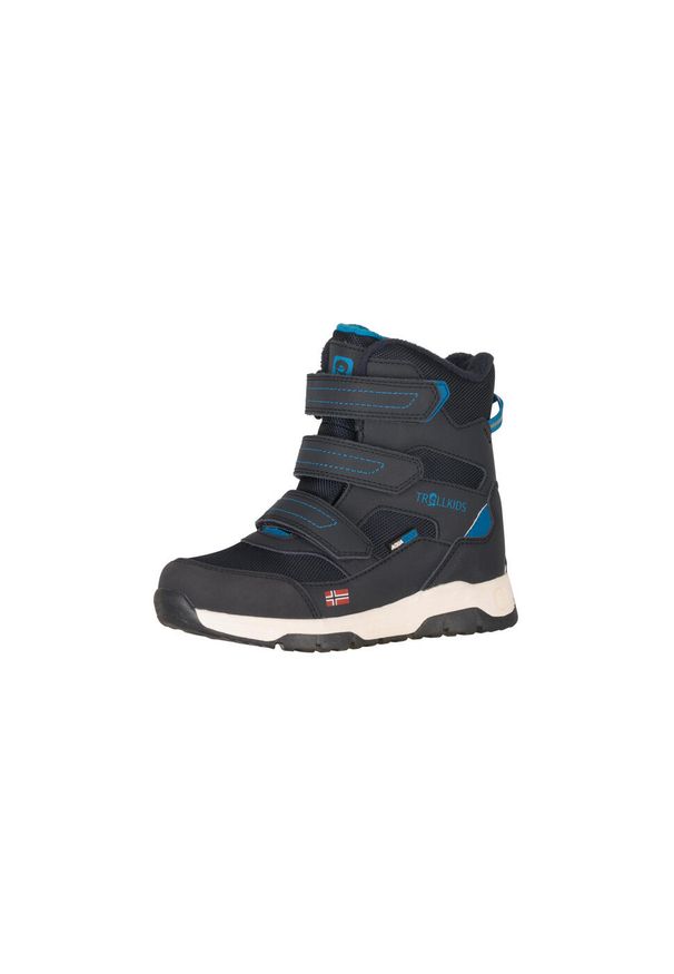 TROLLKIDS - Buty turystyczne dla dzieci Lofoten Winter. Okazja: na spacer. Zapięcie: rzepy. Materiał: kauczuk, polar. Szerokość cholewki: normalna. Sezon: zima. Sport: turystyka piesza