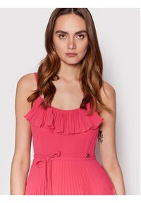 TwinSet - TWINSET Sukienka koktajlowa 221TT2477 Różowy Regular Fit. Kolor: różowy. Materiał: syntetyk. Styl: wizytowy #3