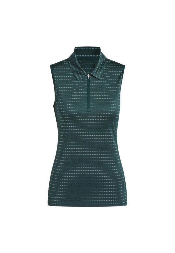 Adidas - Koszulka polo bez rękawów z prążkowaną dzianiną żakardową Ultimate365. Typ kołnierza: polo. Kolor: niebieski. Materiał: żakard, dzianina, prążkowany. Długość rękawa: bez rękawów