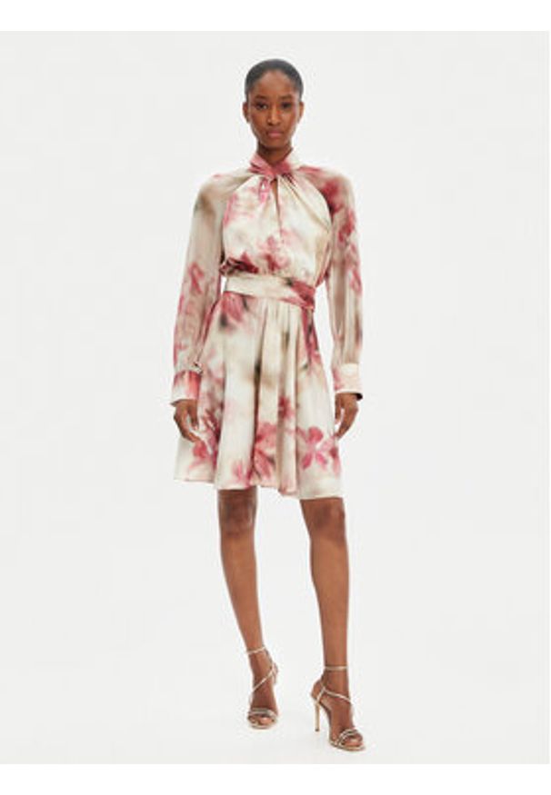 Marciano Guess Sukienka koktajlowa 5GGK19 7099Z Beżowy Regular Fit. Kolor: beżowy. Materiał: syntetyk. Styl: wizytowy