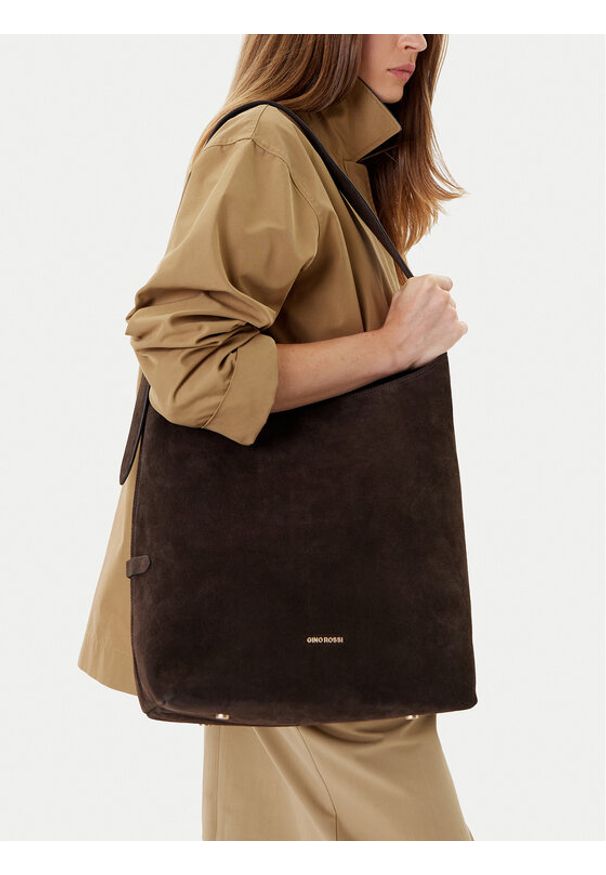 Gino Rossi Torebka EO-LAILA513-113-1 Brązowy. Kolor: brązowy. Materiał: skórzane, zamszowe