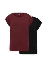 Urban Classics - Damska Koszulka Na Ramiączkach (zestaw 2 Sztuk). Kolor: czarny, czerwony, wielokolorowy. Długość rękawa: na ramiączkach. Sport: turystyka piesza #1