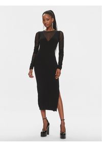 Pinko Sukienka dzianinowa Bergamotto 103019 A1KX Czarny Slim Fit. Kolor: czarny. Materiał: wiskoza #1