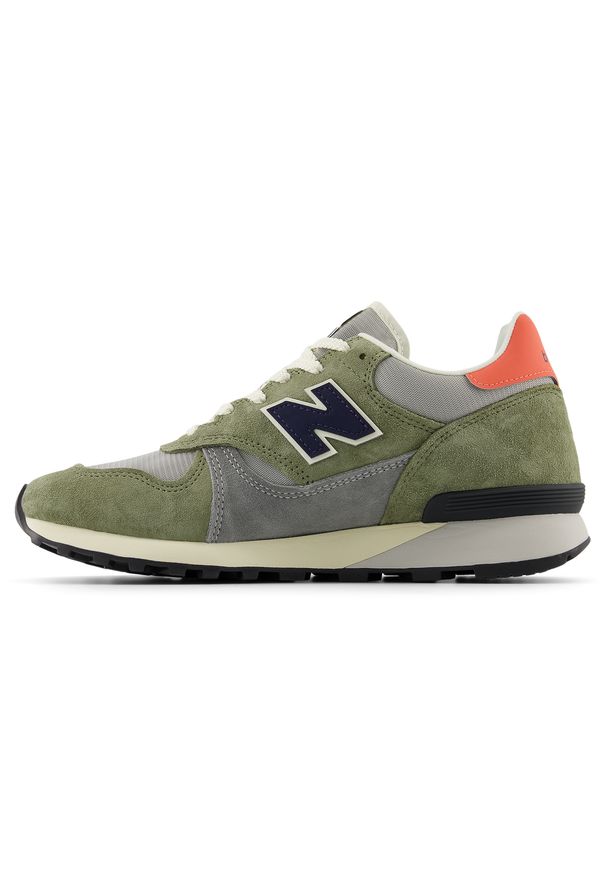 Buty męskie New Balance U475BA – zielone. Okazja: na co dzień. Kolor: zielony. Materiał: materiał, zamsz. Szerokość cholewki: normalna