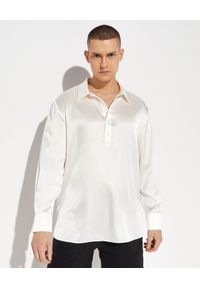 SER.O.YA NEW YORK - Jedwabna koszula Evan. Kolor: biały. Materiał: jedwab. Długość rękawa: długi rękaw. Długość: długie. Styl: klasyczny #1