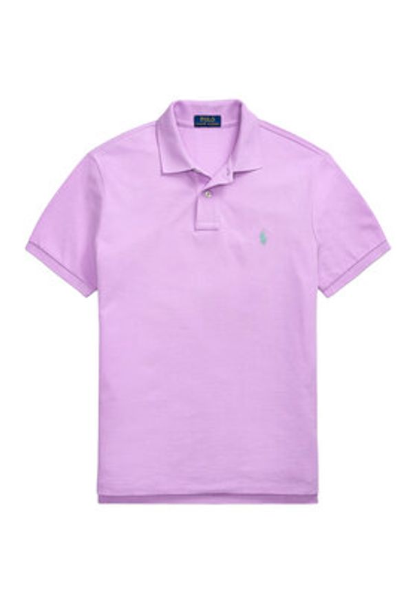 Polo Ralph Lauren Polo 710536856452 Fioletowy Slim Fit. Typ kołnierza: polo. Kolor: fioletowy. Materiał: bawełna