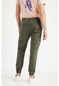 Desigual spodnie 22SMPW02 męskie kolor zielony joggery. Kolor: zielony. Materiał: tkanina #10