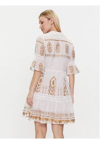 Iconique Sukienka letnia Rachel IC24-021 Biały Regular Fit. Kolor: biały. Materiał: bawełna. Sezon: lato