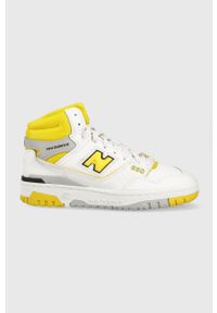New Balance sneakersy skórzane BB650RCG kolor biały BB650RCG-RCG. Nosek buta: okrągły. Kolor: biały. Materiał: skóra. Szerokość cholewki: normalna #1