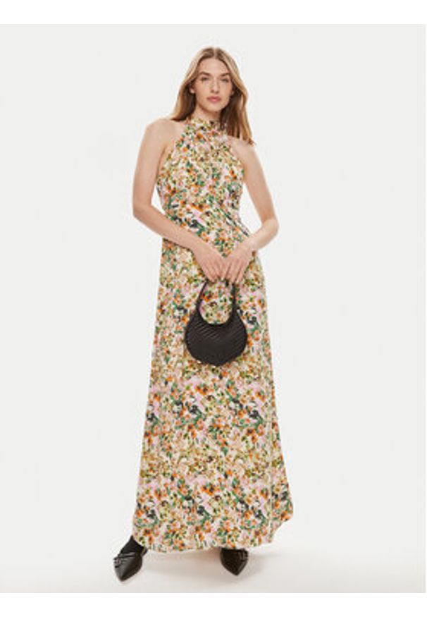 Vila Sukienka letnia Gia 14093965 Kolorowy Regular Fit. Materiał: syntetyk. Wzór: kolorowy. Sezon: lato