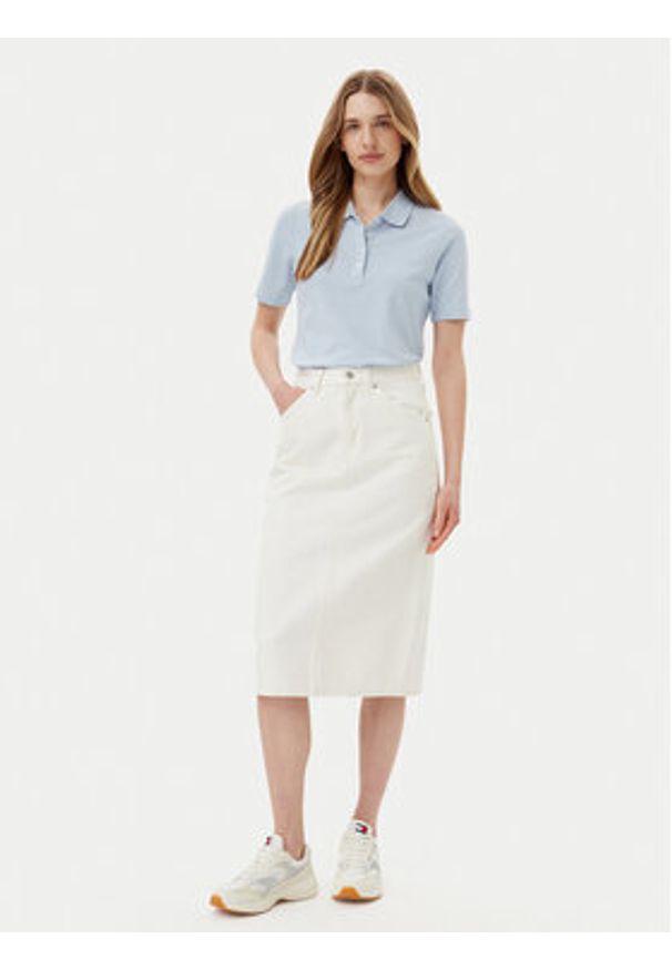 Levi's® Spódnica jeansowa 001VH-0002 Écru Regular Fit. Materiał: bawełna