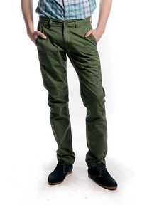 Lee - LEE CHINO SLIM MĘSKIE SPODNIE MATERIAŁOWE GREEN L768CA67. Materiał: materiał #1