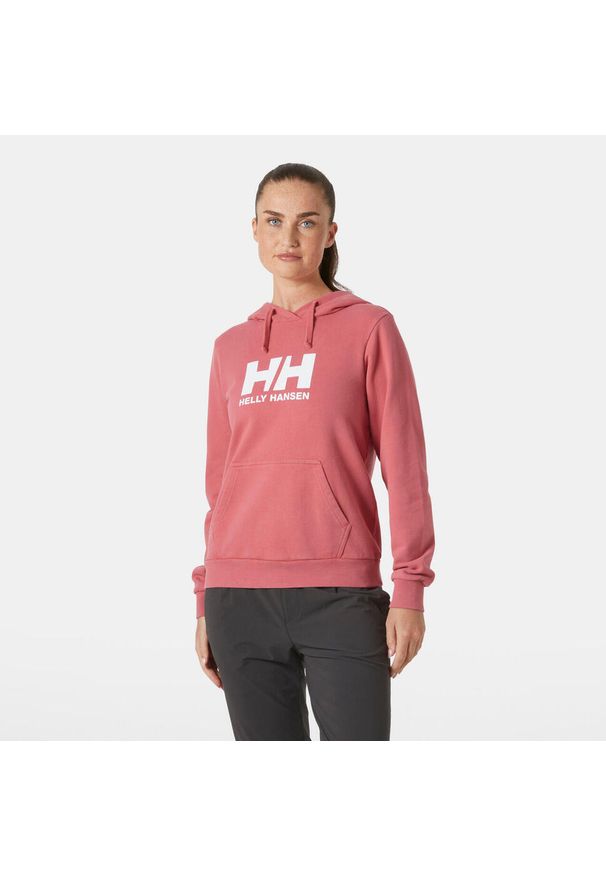 Kurtka dresowa damska z logo Helly Hansen 2.0. Kolor: czerwony. Materiał: dresówka