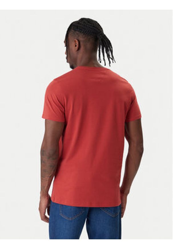 Tommy Jeans T-Shirt DM0DM04411 Czerwony Slim Fit. Kolor: czerwony. Materiał: bawełna
