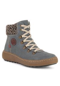 Rieker Trzewiki Z6648-14 Niebieski. Kolor: niebieski. Materiał: materiał #4