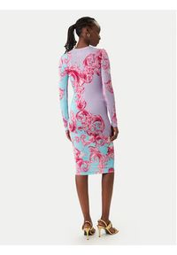 Versace Jeans Couture Sukienka codzienna 80HAO9P0 JS547 Kolorowy Slim Fit. Okazja: na co dzień. Materiał: wiskoza. Wzór: kolorowy. Typ sukienki: proste. Styl: casual #5