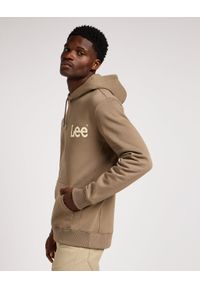 Lee - MĘSKA BLUZA Z KAPTUREM LEE WOBBLY LEE HOODIE PEBBLE 112349358 LM54015544. Typ kołnierza: kaptur #4