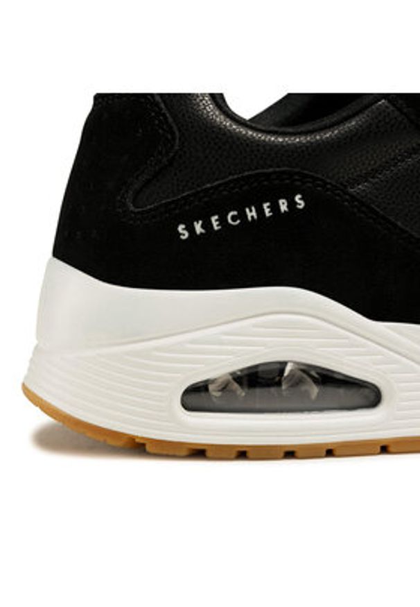 skechers - Skechers Sneakersy Stacre 52468/BKW Czarny. Kolor: czarny. Materiał: skóra