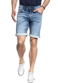 Mustang - SPODENKI MUSTANG Chicago Short DENIM BLUE 1007754 5000 313. Materiał: denim #9