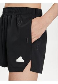 Adidas - adidas Szorty sportowe Embroidery IS4315 Czarny Loose Fit. Kolor: czarny. Materiał: syntetyk