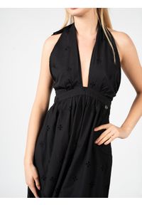 Pinko Sukienka | 102077 A19I | Kobieta | Czarny. Kolor: czarny. Materiał: bawełna. Wzór: haft. Długość: midi
