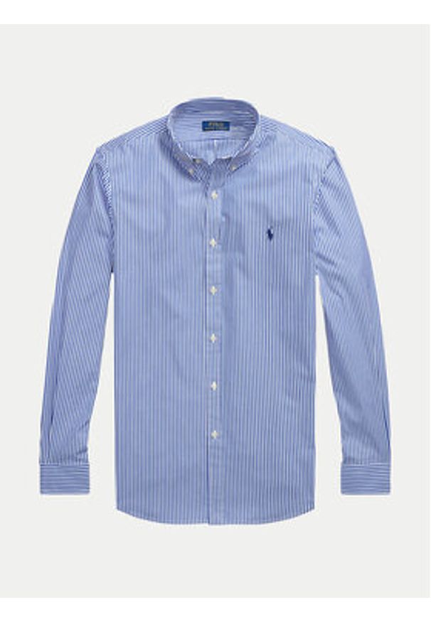 Polo Ralph Lauren Koszula 710928254008 Niebieski Slim Fit. Typ kołnierza: polo. Kolor: niebieski. Materiał: bawełna