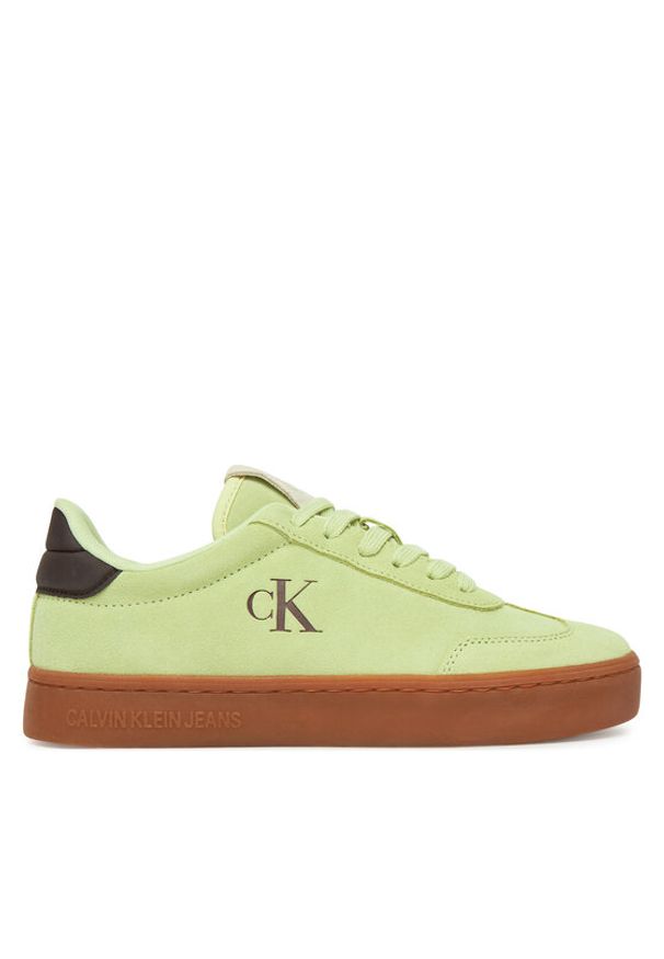 Calvin Klein Jeans Sneakersy Classic Cupsole Mix In YW0YW01767 Biały. Kolor: biały. Materiał: skóra