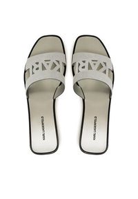 Karl Lagerfeld - KARL LAGERFELD Klapki Skoot II KL80402 Srebrny. Kolor: srebrny. Materiał: skóra #3