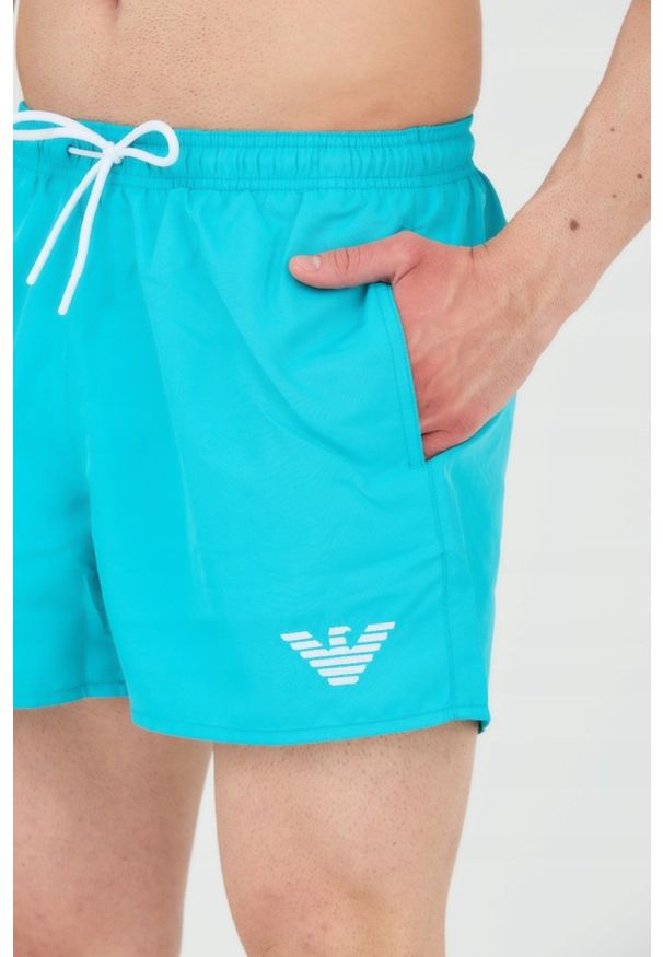 Emporio Armani - EMPORIO ARMANI Męskie spodenki kąpielowe, Rozmiar 48. Kolor: niebieski. Materiał: poliester
