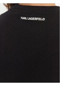 Karl Lagerfeld - KARL LAGERFELD T-Shirt A1W17021 Czarny Regular Fit. Typ kołnierza: dekolt w karo. Kolor: czarny. Materiał: bawełna #4