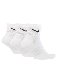 Nike - Męskie Skarpety Do Kostki Z Amortyzacją (zestaw 3 Sztuk). Kolor: biały. Sport: turystyka piesza