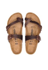 Birkenstock Japonki Mayari 0071023 Brązowy. Kolor: brązowy. Materiał: skóra, nubuk
