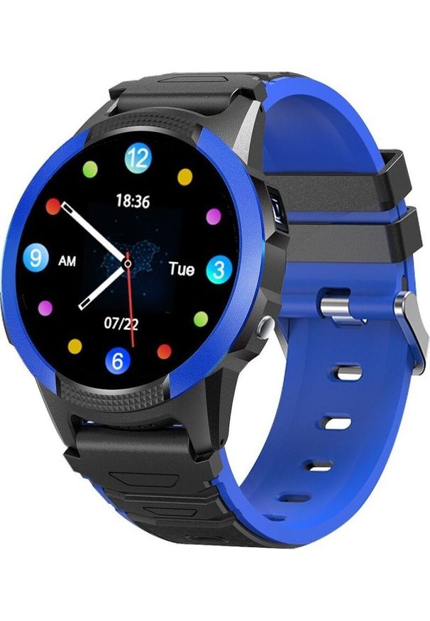 Smartwatch GoGPS X03 Czarno-niebieski (AKGGGPSMA0010). Rodzaj zegarka: smartwatch. Kolor: niebieski, wielokolorowy, czarny